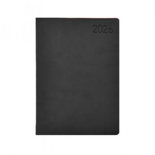 Toptimer Naptár tervező A5 napi Madeira fekete-bordó (2026)