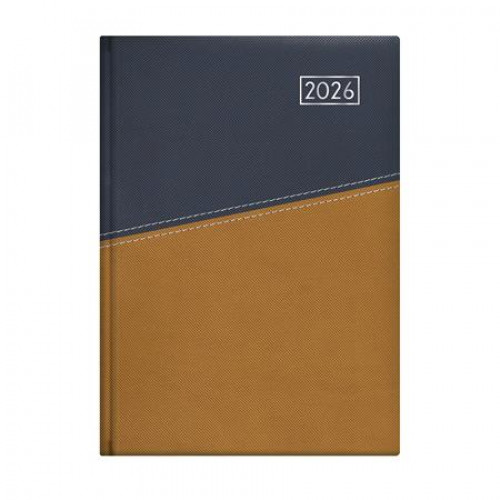 Toptimer Naptár tervező A5 napi Duplex kék-mustár (2026)