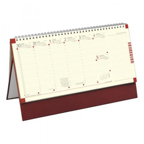 Toptimer Naptár asztali álló jegyzetblokkos bordó (2026)