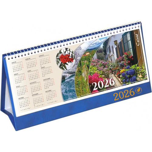 Naptár asztali álló Csízió Öko kék (2026)