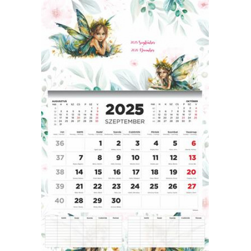 Toptimer Naptár fali diák 2025/2026 tanév Tündér