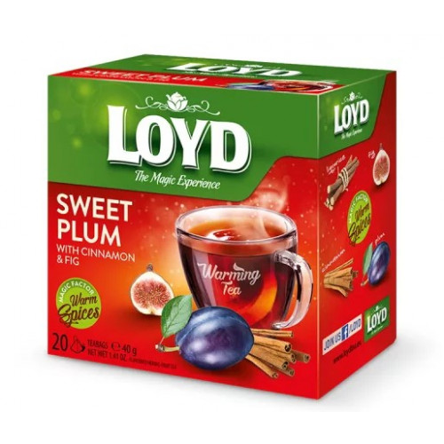 Loyd Gyümölcstea 20x2g Piramis szilva-füge-gyömbér-fahéj