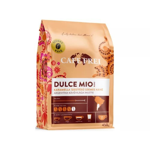 Kávé pörkölt szemes 450g Cafe Frei Dulce Mio karamella