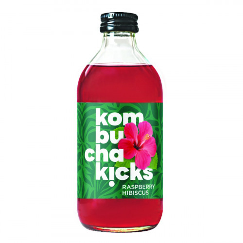 Üdítőital szénsavmentes 0,33l üveges Kombucha Kicks BIO málna-hibiszkusz DRS