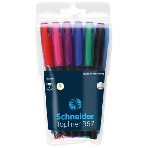 Schneider Tűfilc készlet 0,4mm Topliner 967 6 különböző szín