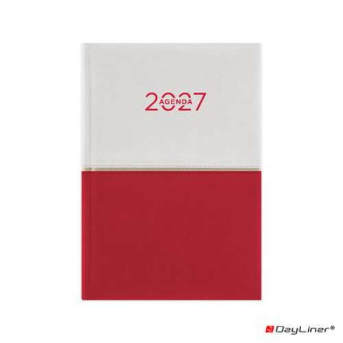 Dayliner Naptár tervező A5 napi Contrast fehér-piros (2027)