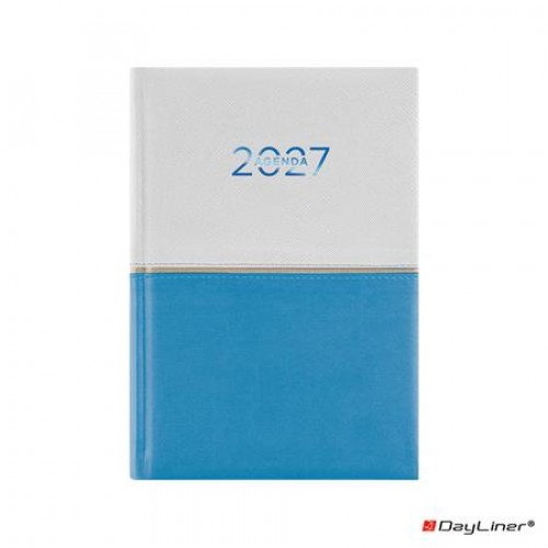 Dayliner Naptár tervező B6 heti Contrast fehér-világoskék (2027)