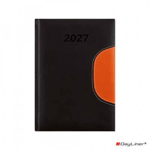 Dayliner Naptár tervező B6 heti Memphis fekete-narancs (2027)