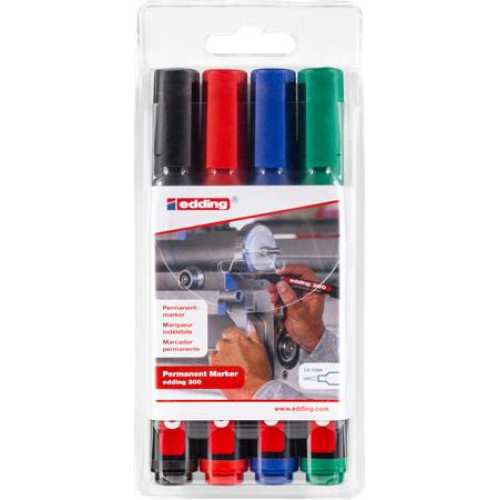 Edding Alkoholos marker készlet 1,5-3mm kúpos 300 4 szín