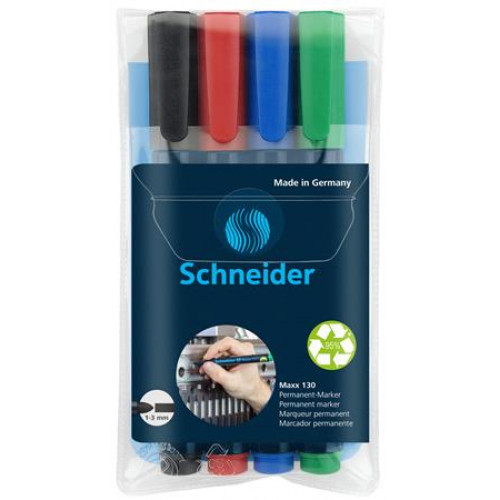 Schneider Alkoholos marker készlet 1-3mm kúpos Maxx 130 4 szín