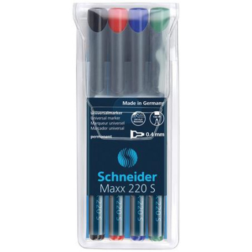 Schneider Alkoholos marker készlet OHP 0,4mm Maxx 220 S 4 szín