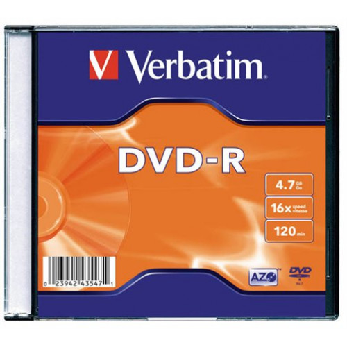 Verbatim DVD-R lemez AZO 4,7GB 16x vékony tok