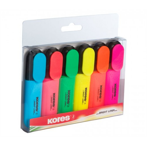 Kores Szövegkiemelő készlet 0,5-5mm 6 különböző szín