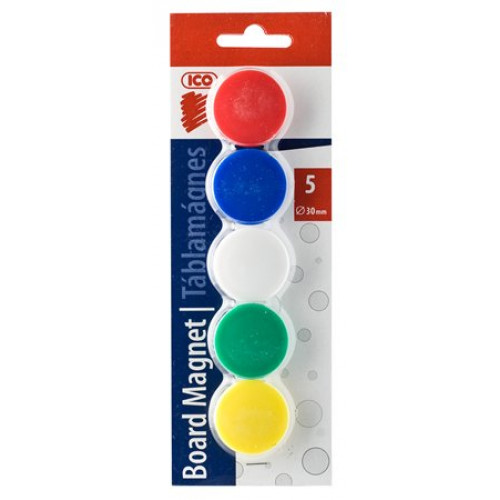 Ico Mágneskorong 30mm 5db JY-15 5 szín