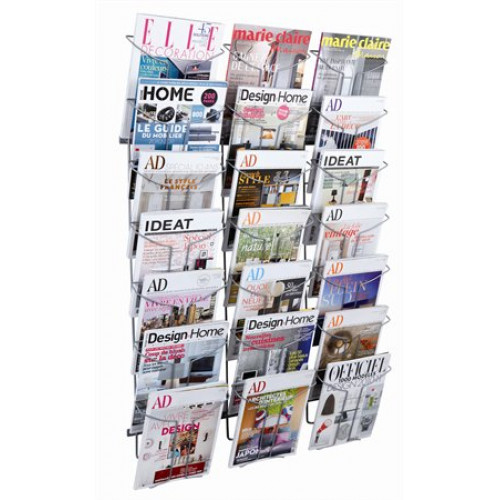 Alba Katalógustartó fali A4 21 rekeszes ezüst