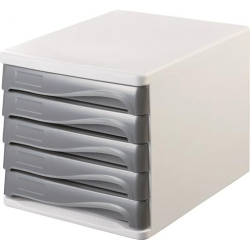Helit Irattároló műanyag 5 fiókos fehér