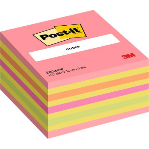 3M Postit Öntapadó jegyzettömb 76x76mm 450lap Lollipop pink