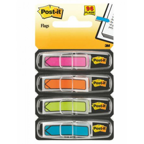 3M Postit Jelölőcímke műanyag 4x24lap 11,9x43,2mm nyíl vegyes pasztell