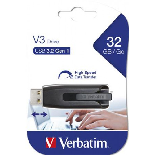 Verbatim Pendrive 32GB USB 3.0 60/12MB/sec V3 fekete-szürke