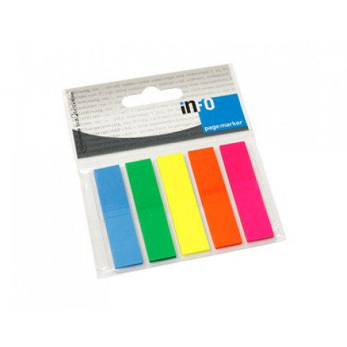 Gln Jelölőcímke műanyag 5x25lap 12x50mm