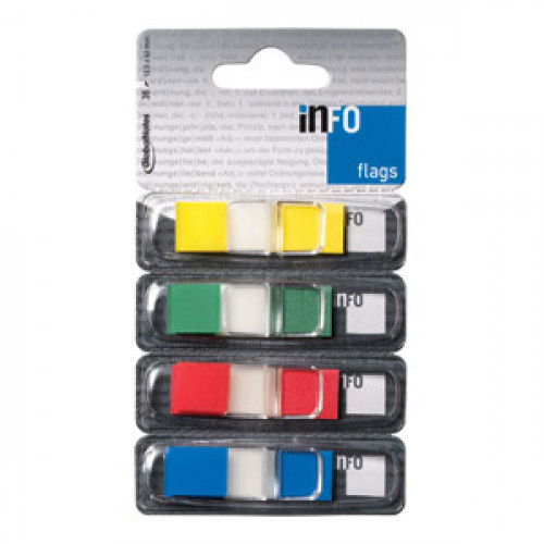 Gln Jelölőcímke műanyag 4x36lap 43x12,5mm transparens