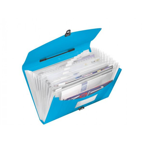 Esselte Harmonikamappa irattáska A4 12 rekeszes Vivida kék