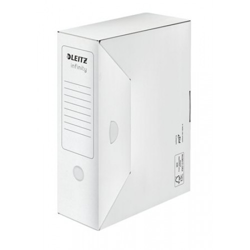 Leitz Archiválódoboz A4 100mm újrahasznosított karton Infinity fehér