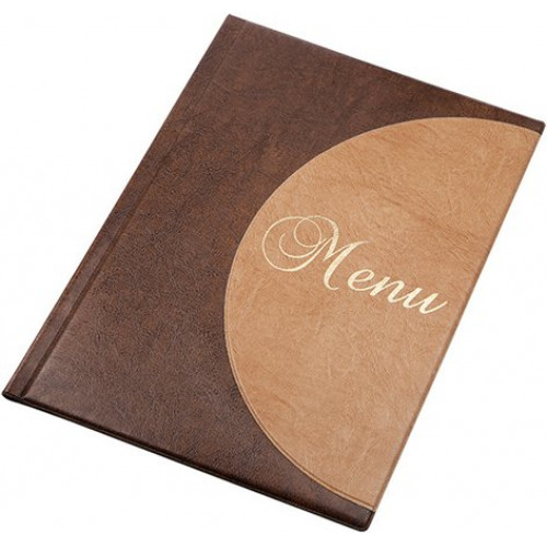 Panta Plast Étlaptartó A4 bőrhatású Félkör Menü sötétbarna-világos barna