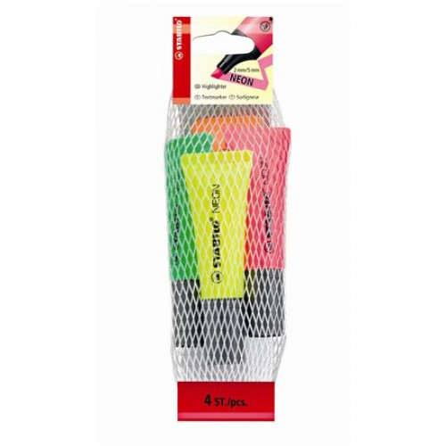 Stabilo Szövegkiemelő készlet 2-5mm Neon 4 különböző szín