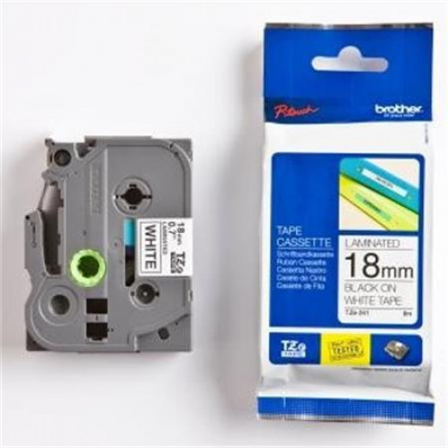 Brother Feliratozógép szalag 18mmx8m fehér-fekete