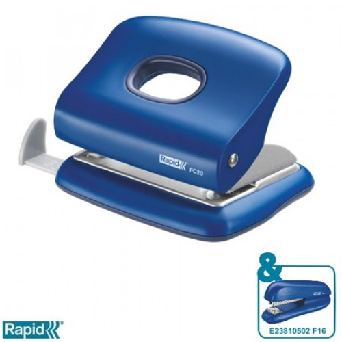 Rapid Lyukasztó kétlyukú 20lap FC20 Fashion kék