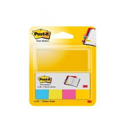 3M Postit Jelölőcímke papír 4x50lap 20x38mm ultra vegyes