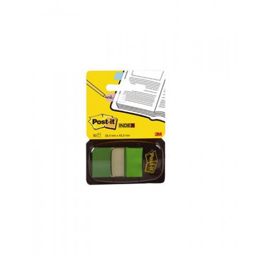 3M Postit Jelölőcímke műanyag 50lap 25x43mm zöld