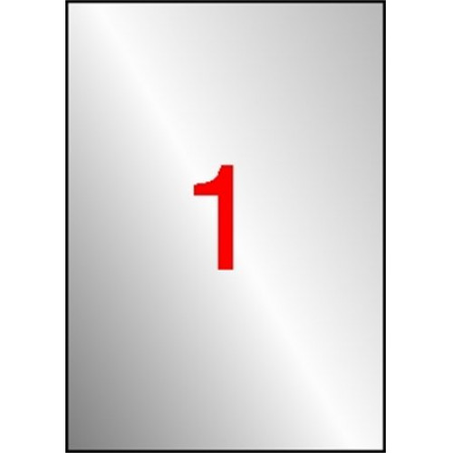 Apli Etikett 210x297mm poliészter időjárásálló ezüst 100 etikett/csomag