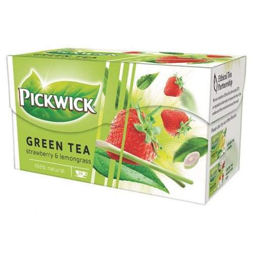 Pickwick Zöld tea 20x2g eper-citromfű