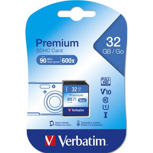 Verbatim Memóriakártya SD 32GB Class 10 Premium
