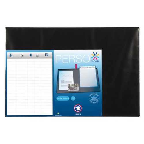 Viquel Könyökalátét víztiszta zsebbel fekete