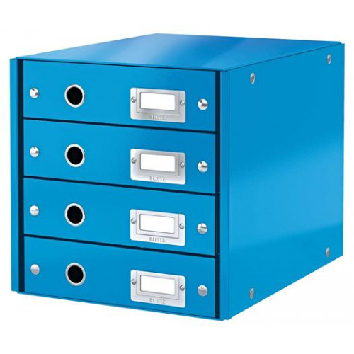 Leitz Irattároló laminált karton 4 fiókos Click&Store kék