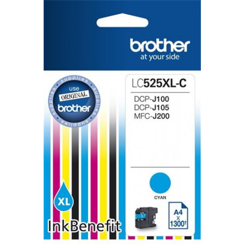 Brother LC525XLC Tintapatron kék 1300 oldal