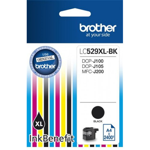Brother LC529XLB Tintapatron fekete 2400 oldal