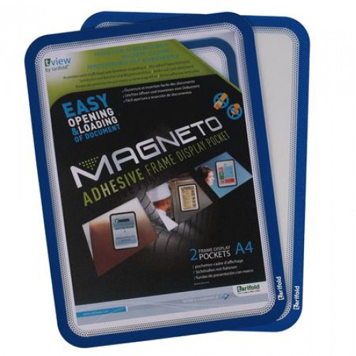 Tarifold Mágneses tasak öntapadós háttal A4 Magneto kék