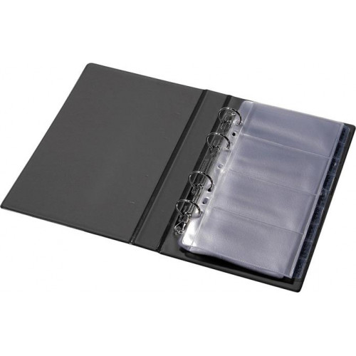 Panta Plast Névjegytartó 200db-os gyűrűs fekete