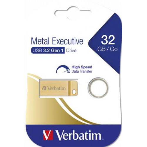 Verbatim Pendrive 32GB USB 3.0 Exclusive Metal arany