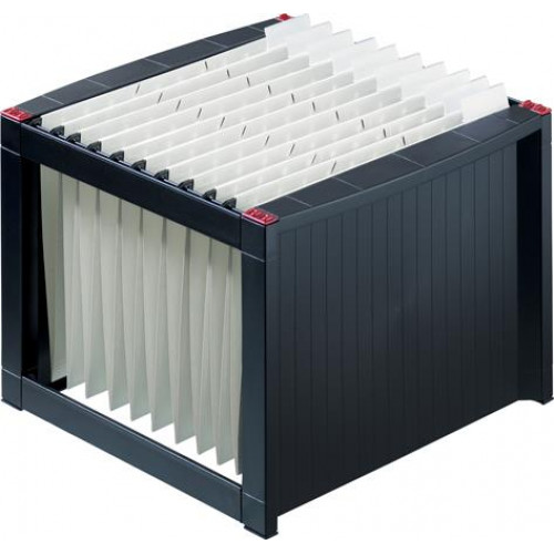 Helit Függőmappa tároló műanyag fekete-piros