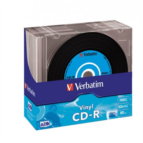 Verbatim CD-R lemez 700MB 52x vékony tok Vinyl