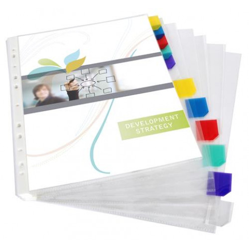 Viquel Genotherm lefűzhető jelölőfüles A4 90 mikron víztiszta 12 részes