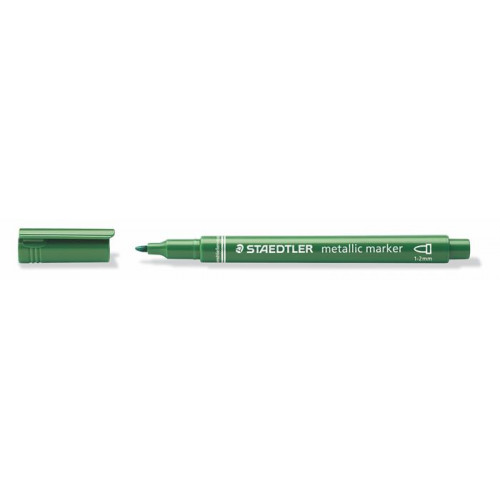 Staedtler Dekormarker 1-2mm kúpos metálzöld
