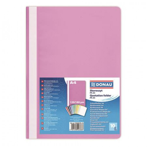 Donau Gyorsfűző PP A4 rózsaszín