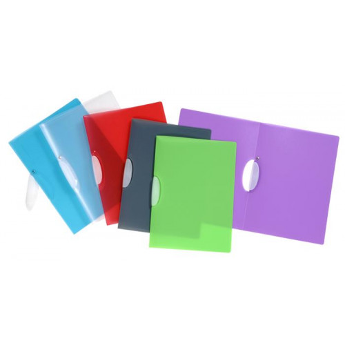 Viquel Gyorsfűző klippes PP A4 Propyglass V-Clip vegyes színek