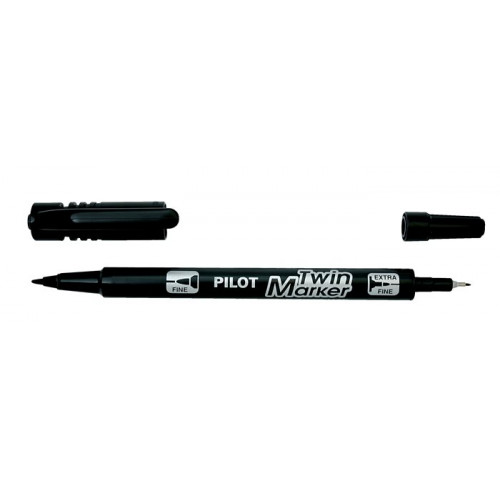 Pilot Alkoholos marker 0,8/2mm kétvégű Twin fekete